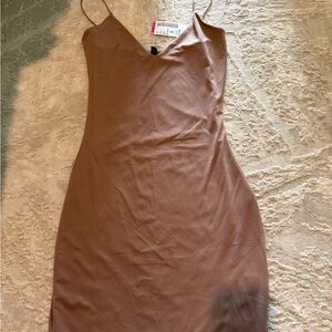 Elegant Tan Slip Dress